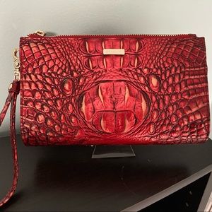 Brahmin Crimson Melbourne Daisy Wristlet